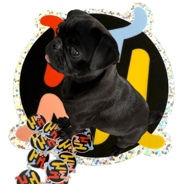 WTMM Large Glitter "Beatball" Sticker