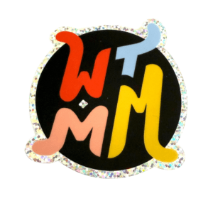 WTMM Large Glitter "Beatball" Sticker - Image 3